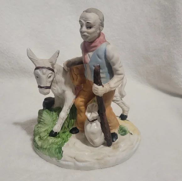 Vintage Old Man and Donkey Figurine - Picture 3 of 5